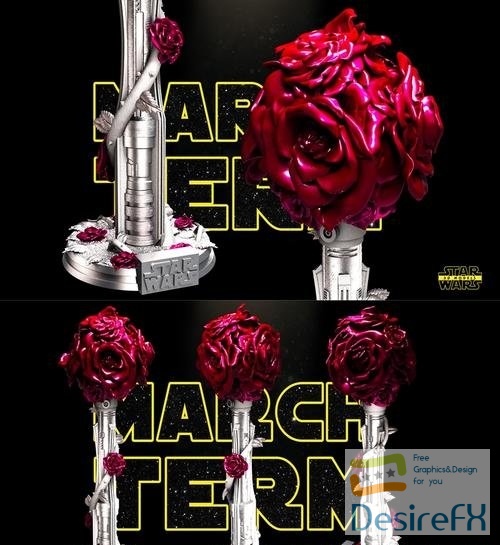 Star Wars - Lightsaber Vase Sculpture 3D Print