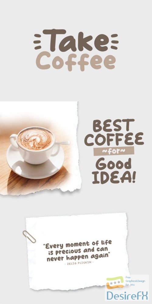 Take Coffee - Fancy Display Font