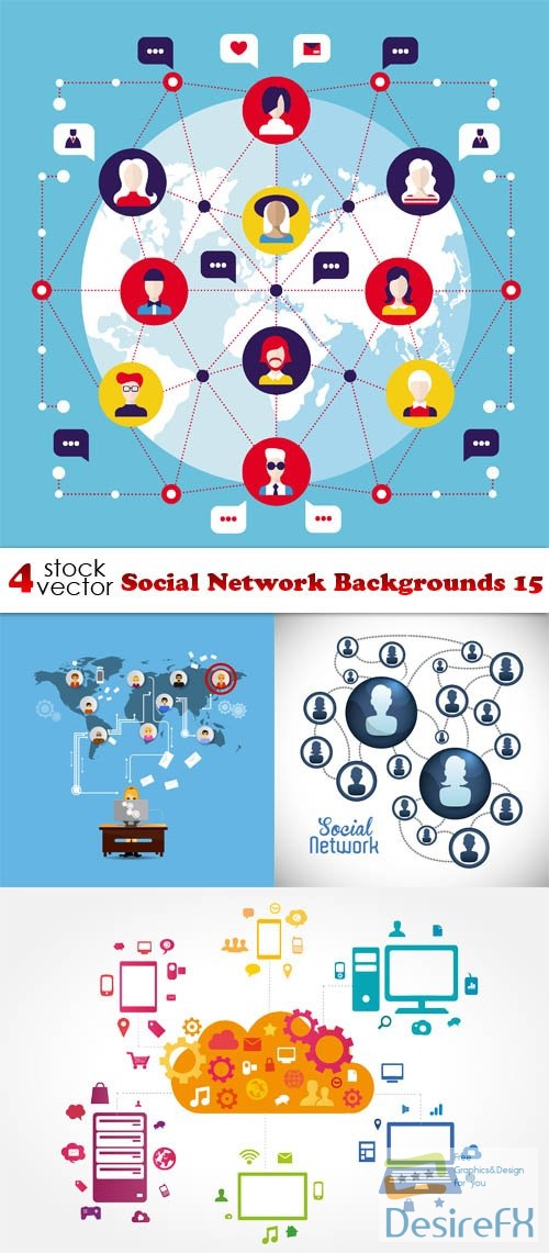 Vectors - Social Network Backgrounds 15