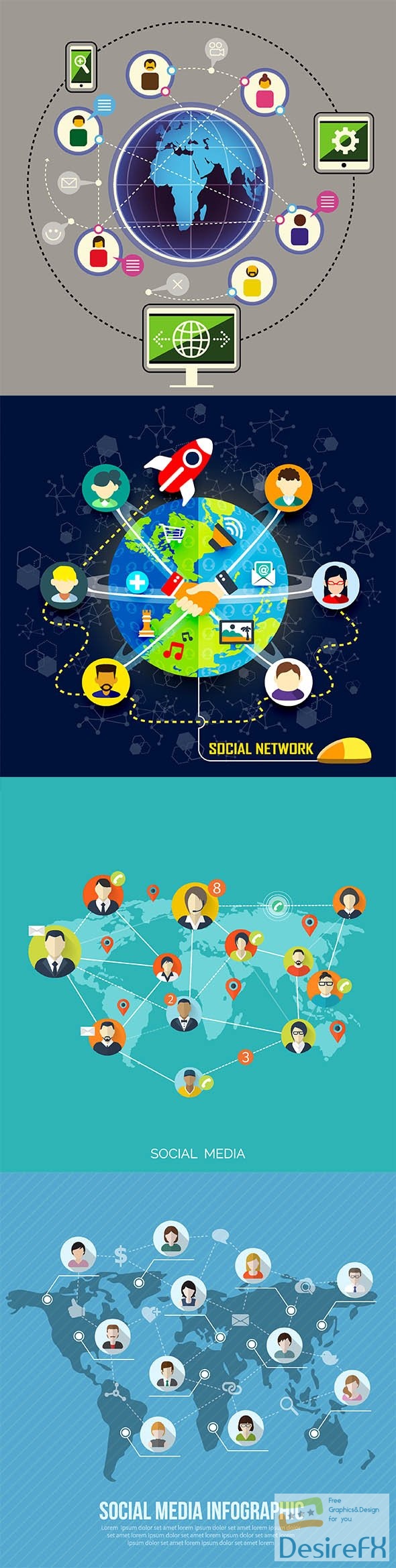 Vectors - Social Network Backgrounds 26