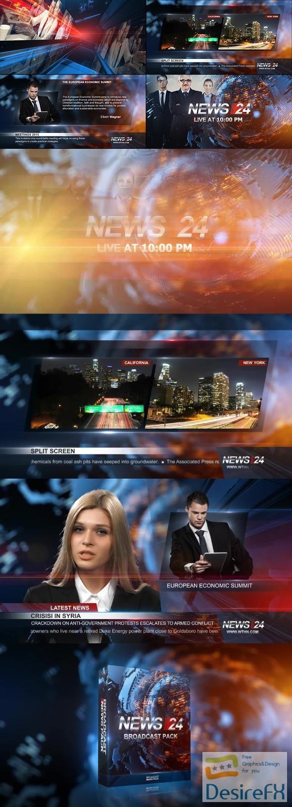 VideoHive Broadcast Design - News 24 Package 11719046