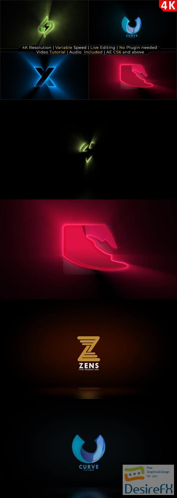 VideoHive Cinematic Light Rays Logo Reveal 43385208
