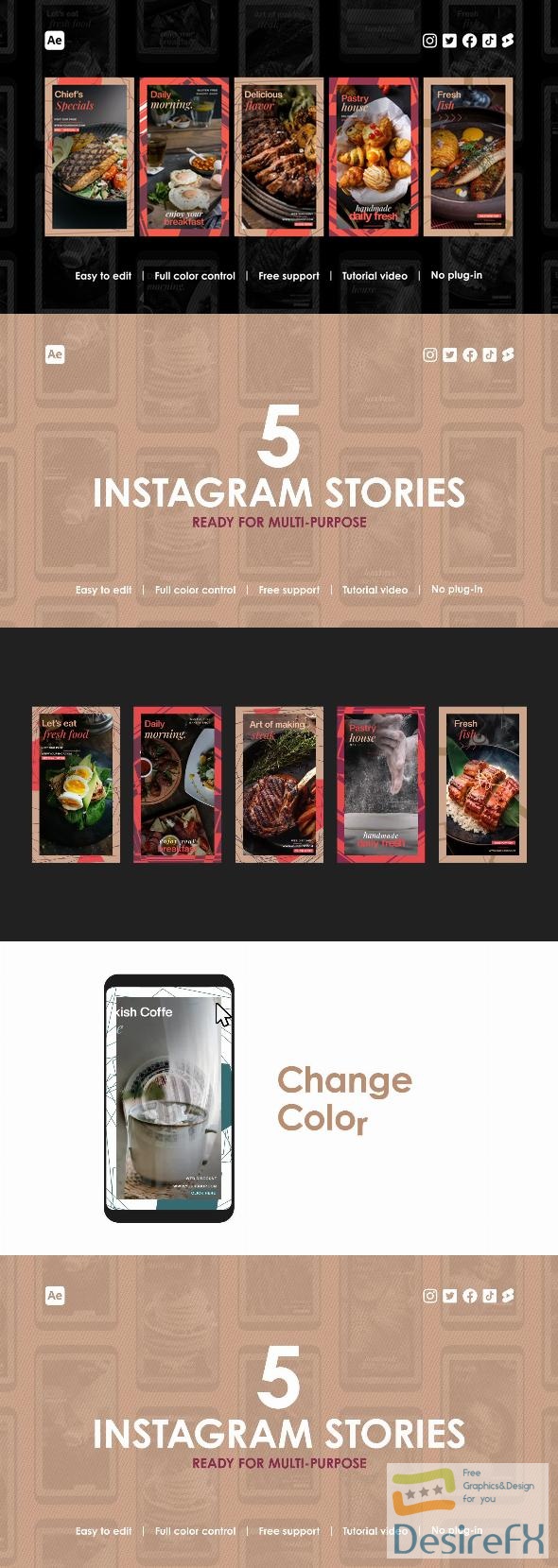 VideoHive Restaurant Instagram Stories 43895028