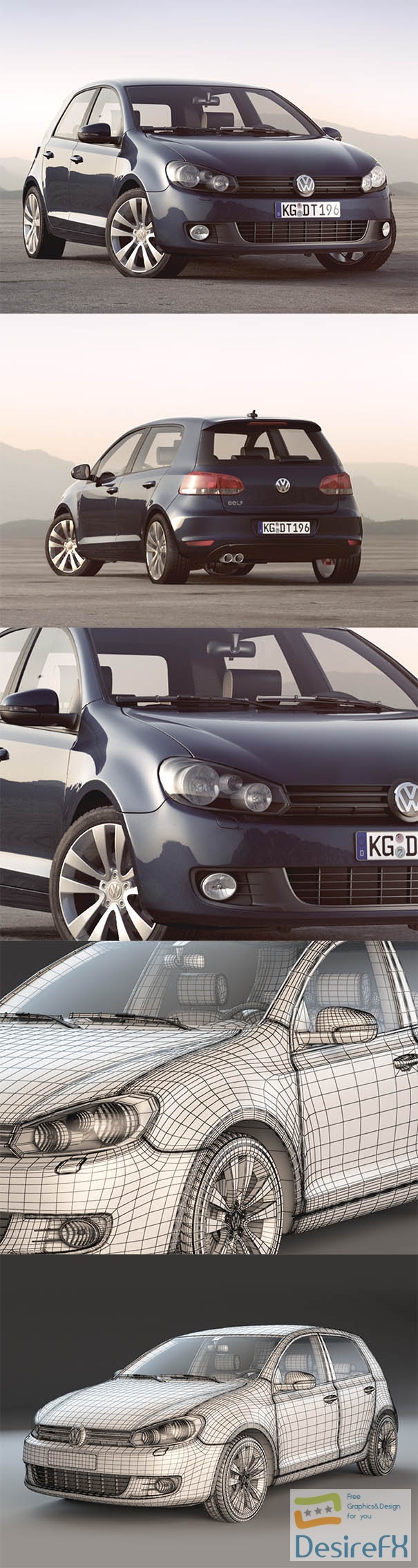 Volkswagen Golf 3D Model