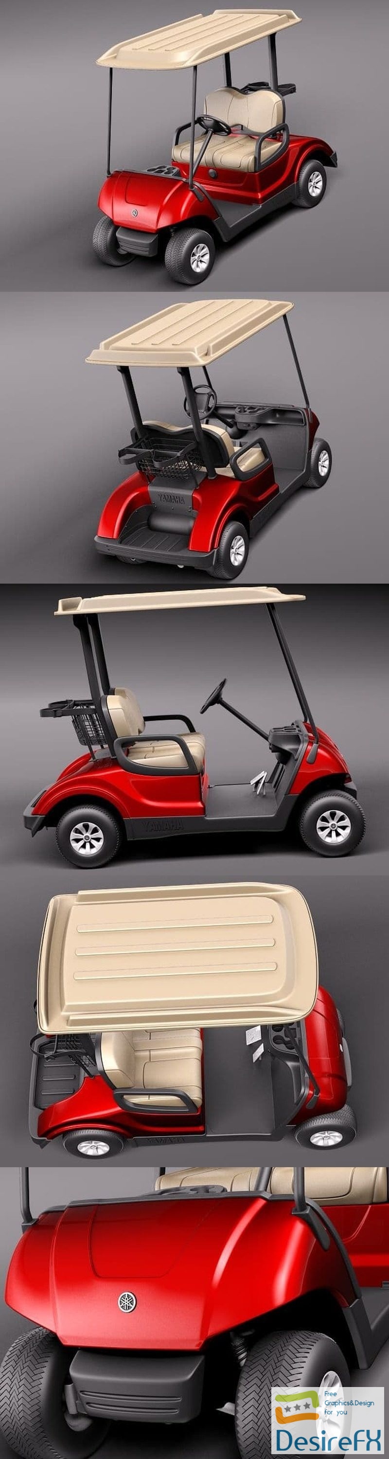 Yamaha Golf Car 2011 3D Model