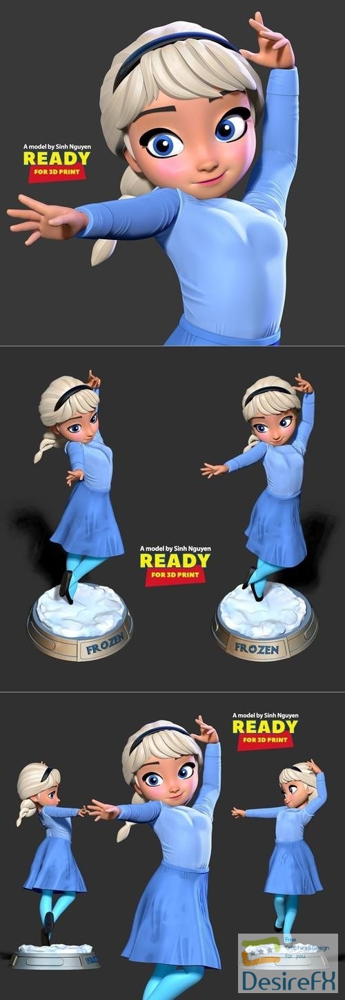 Young Elsa 3D Print
