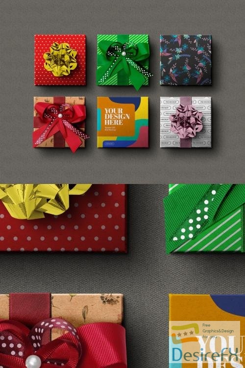 Adobestock - Square Gift Boxes Mockup 396598422