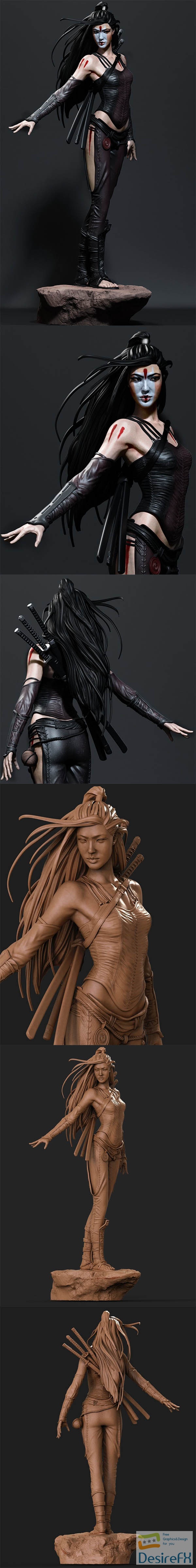 Asian Warrior – Luis Royo – 3D Print