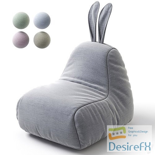Bag Chair Bunny - 3d model
