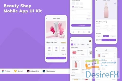 Beauty Shop Mobile App UI Kit
