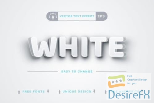 Bend White - Editable Text Effect - 14500108