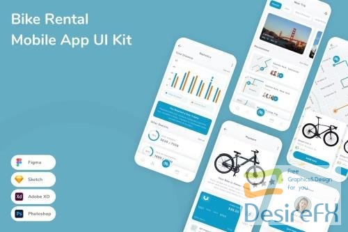 Bike Rental Mobile App UI Kit