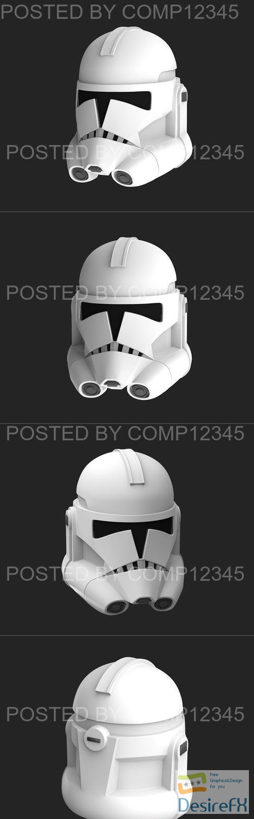 Clone Trooper Helmet TCW Phase 2 3D Print