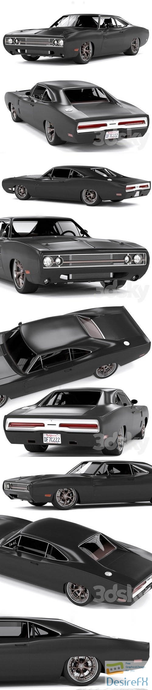 Dodge Charger muscle - 3d model