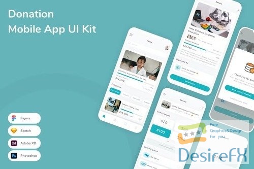 Donation Mobile App UI Kit