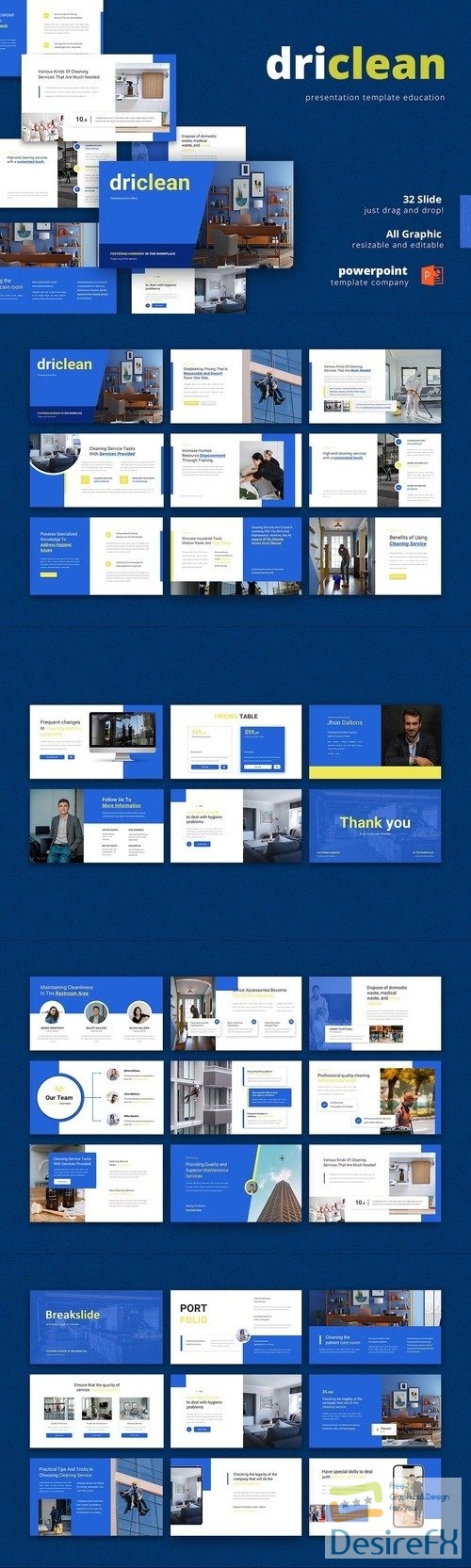 driclean-cleanlines Powerpoint Template