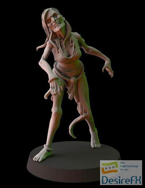 Fantasy Cult Miniatures – Zombie 1 3D Print Model