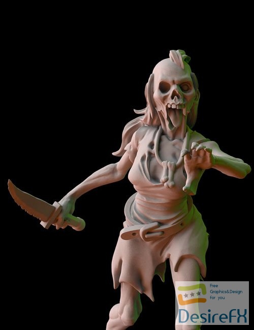 Fantasy Cult Miniatures – Zombie 2 3D Print Model