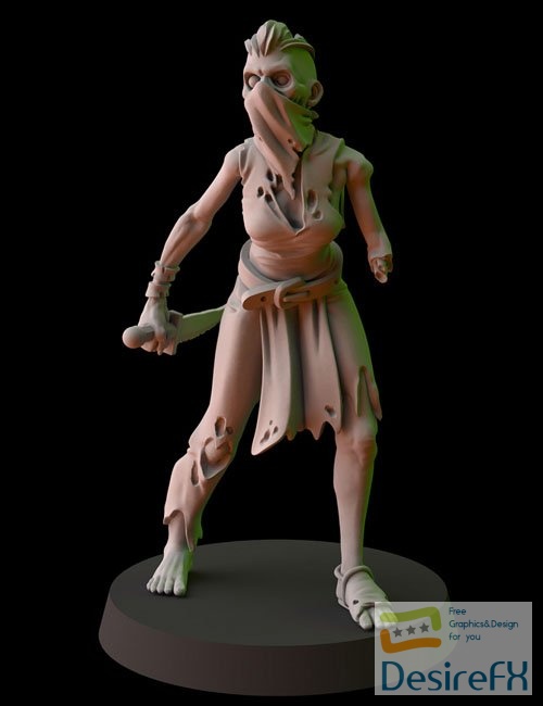 Fantasy Cult Miniatures – Zombie 3 3D Print Model