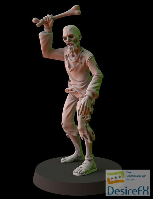 Fantasy Cult Miniatures – Zombie 9 3D Print Model