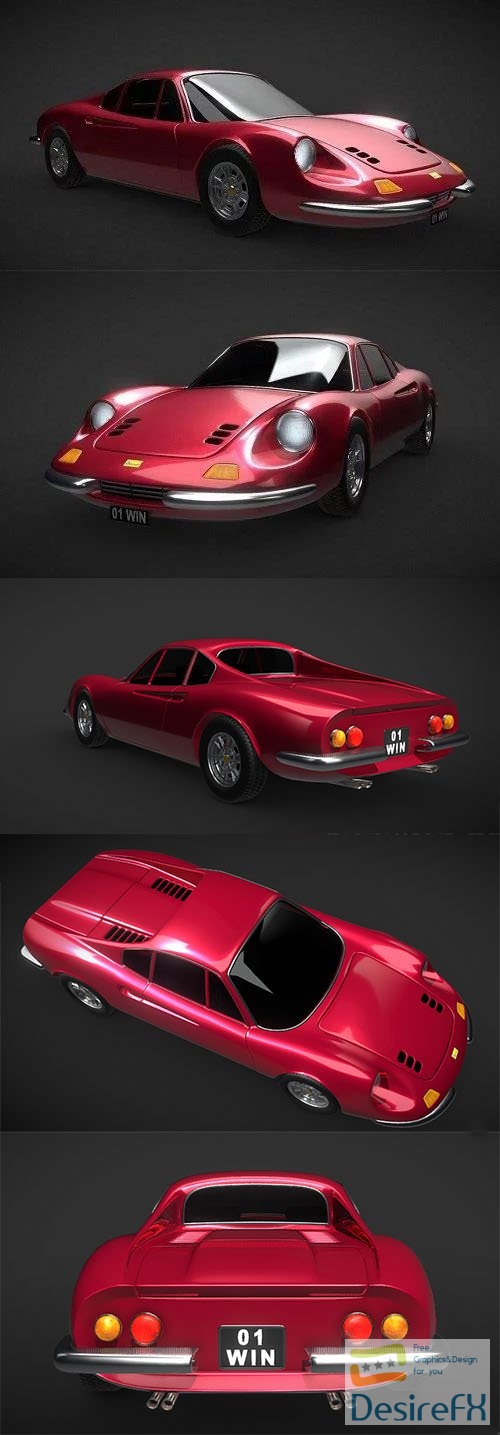 Ferrari Dino 246 - 3d model