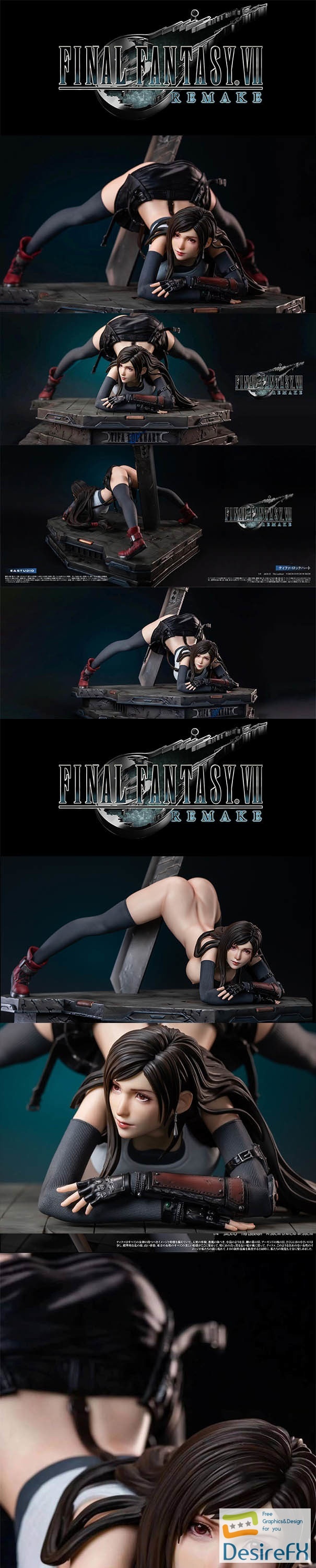 Final Fantasy Tifa Lockhart Resin Statue Does The Jack-O Pose – 3D Print
