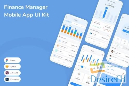Finance Manager Mobile App UI Kit