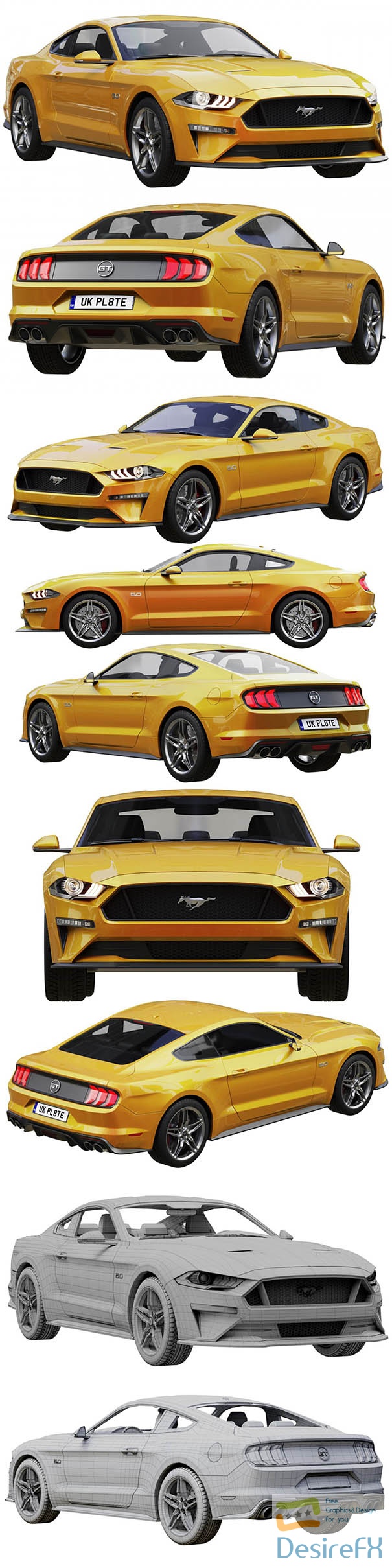 Ford Mustang GT 2020 3D Model