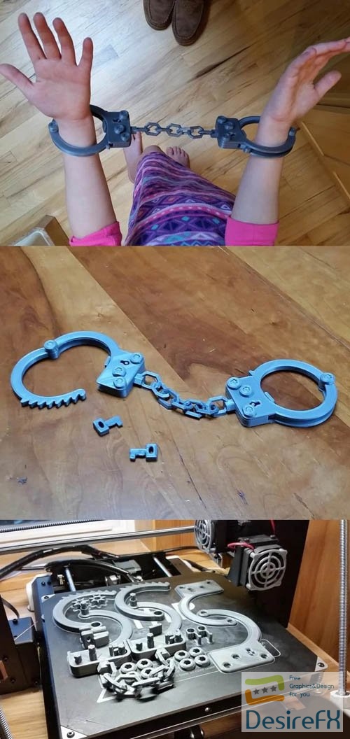 Handcuffs Complete Single Bed 3D Print Model