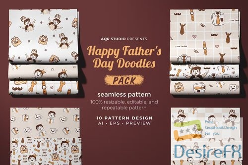 Happy Father - Seamless Pattern