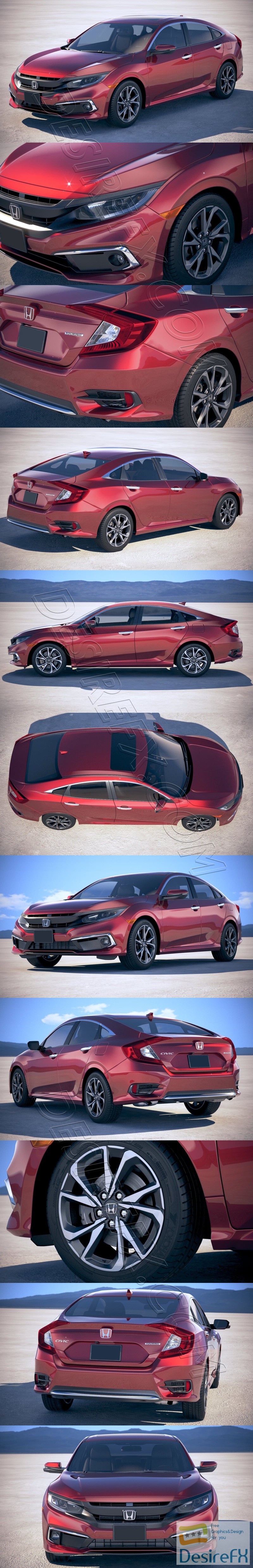 Honda Civic 2019 3D Model