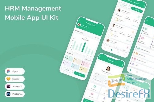 HRM Management Mobile App UI Kit