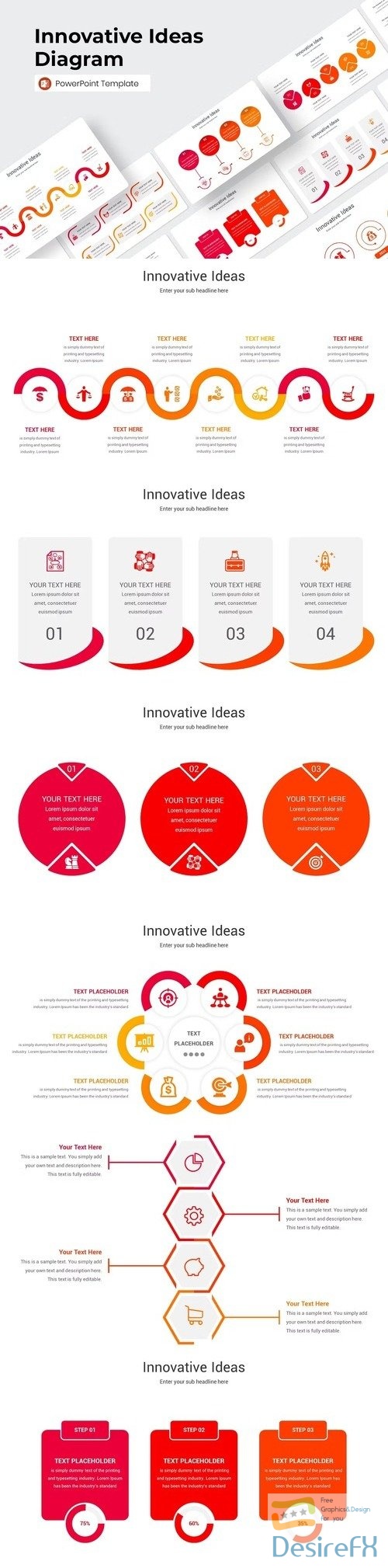 Innovative Ideas Diagram PowerPoint, Keynote and Google Slides Template