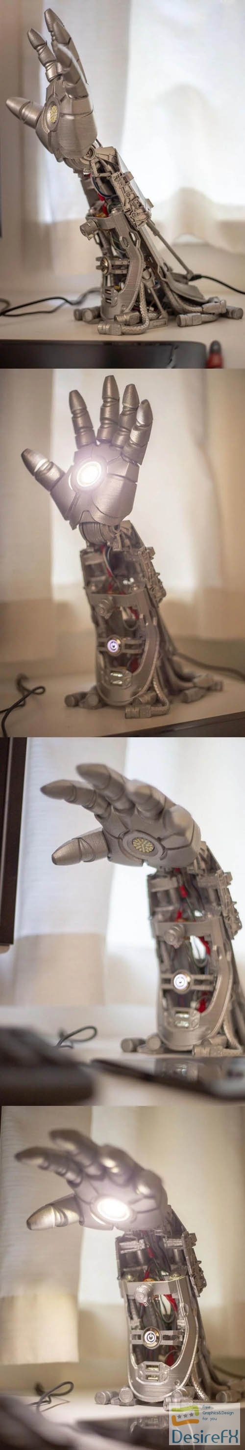 Iron Man Hand Lamp 3D Print Model