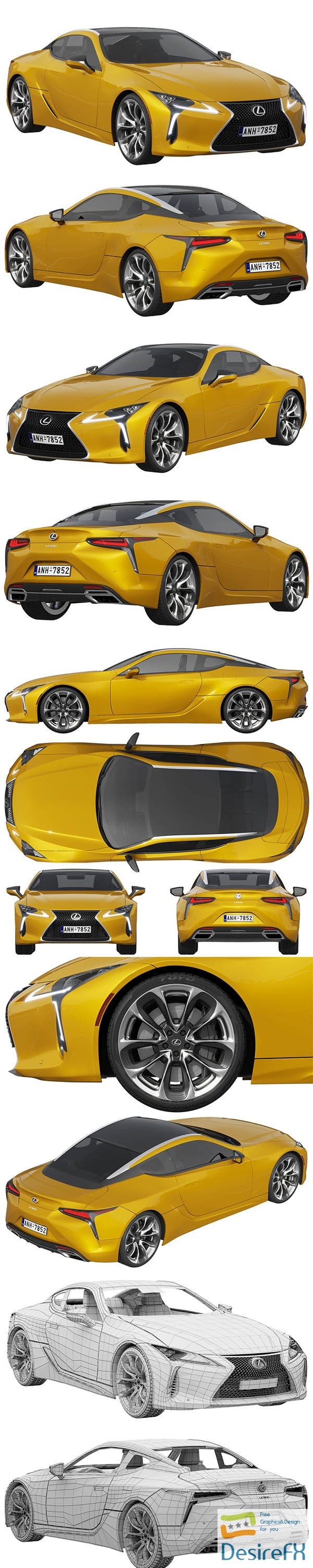 Lexus LC 500 2023 3D Model