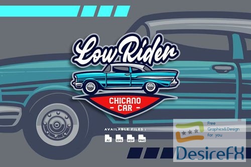 Lowrider Car Automotive Transportation Logo design