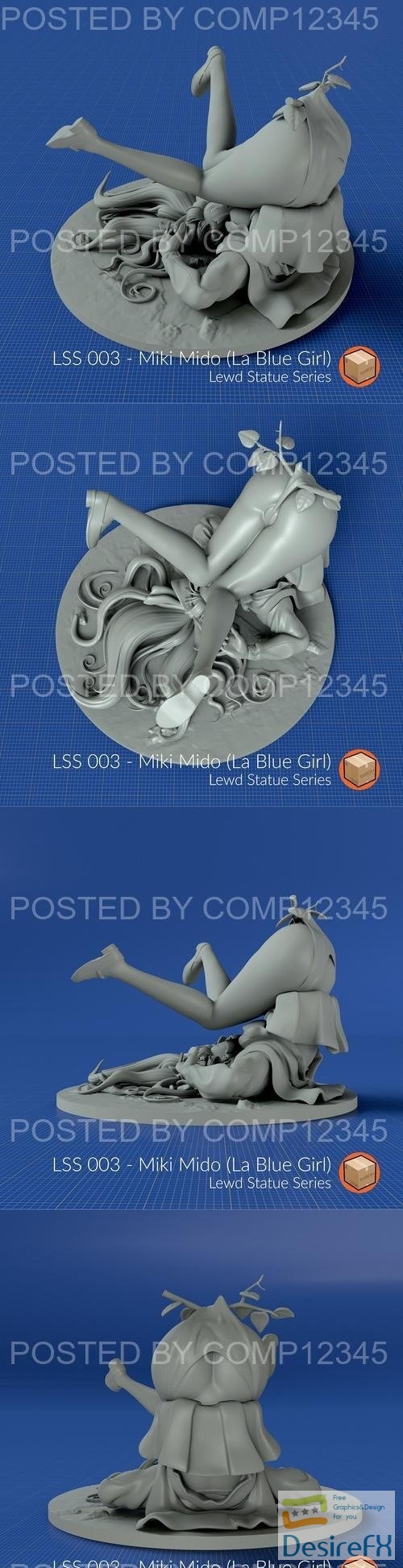 LSS 003 - Miki Mido (La Blue Girl) 3D Print