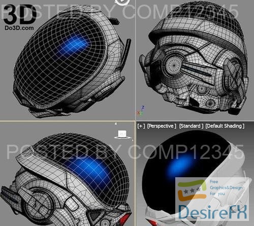 Mass effect Ryder helmet 3D Print