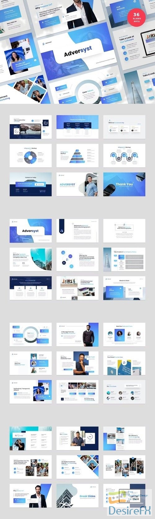 Media Advertising System PowerPoint Template