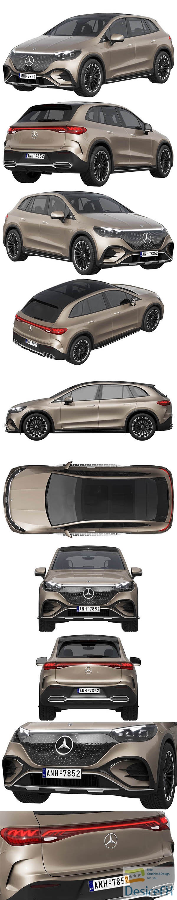 Mercedes Benz EQE SUV 2023 3D Model