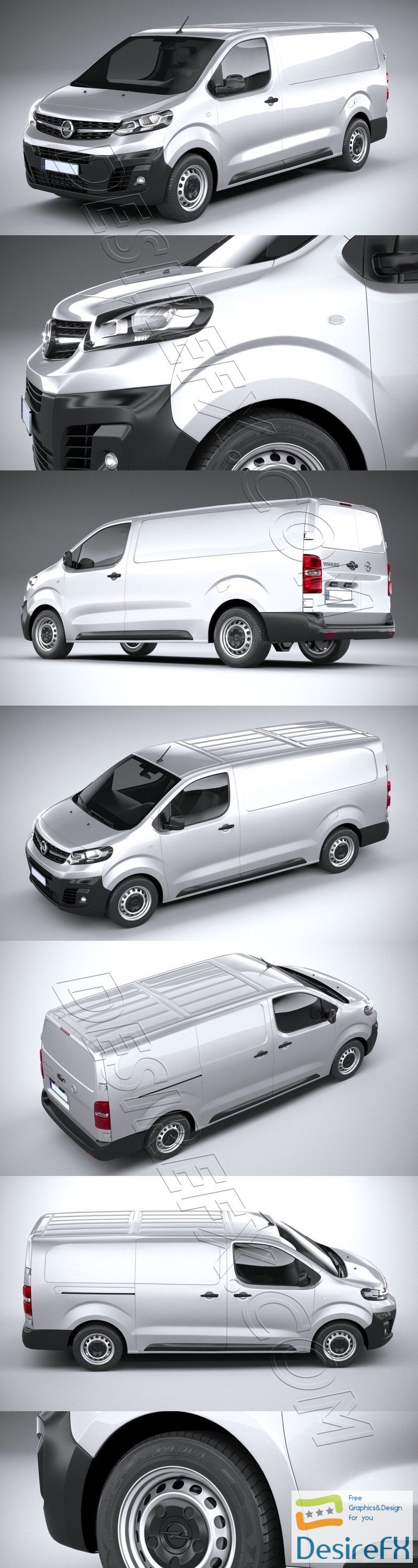 Opel Vivaro Cargo L 2020 3D Model