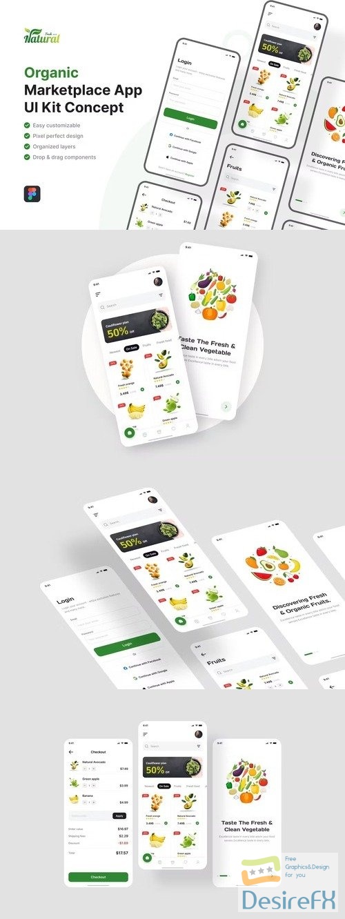 Organic Marketplace Mobile App UI Concept