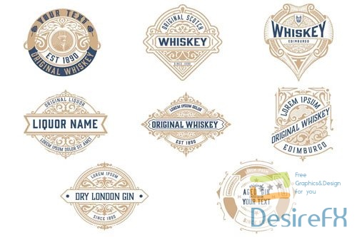 Pack of 8 logos and badges vol 5