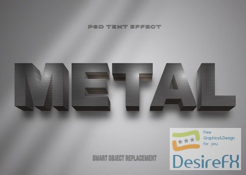 PSD 3d metal text effect