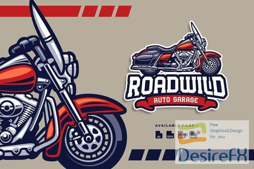 Roadwild Motorcycle Automotive logo design