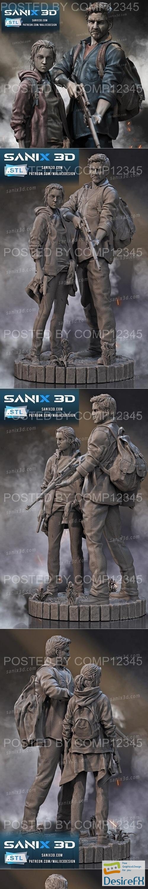 Sanix - The Last of Us - Ellie and Joel 3D Print