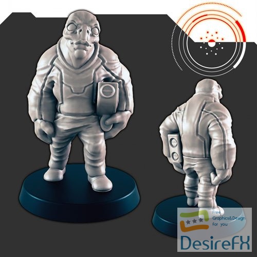 Sci-Fi Alien Civilian 2 3D Print Model