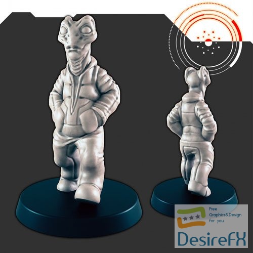 Sci-Fi Alien Civilian 3 3D Print Model