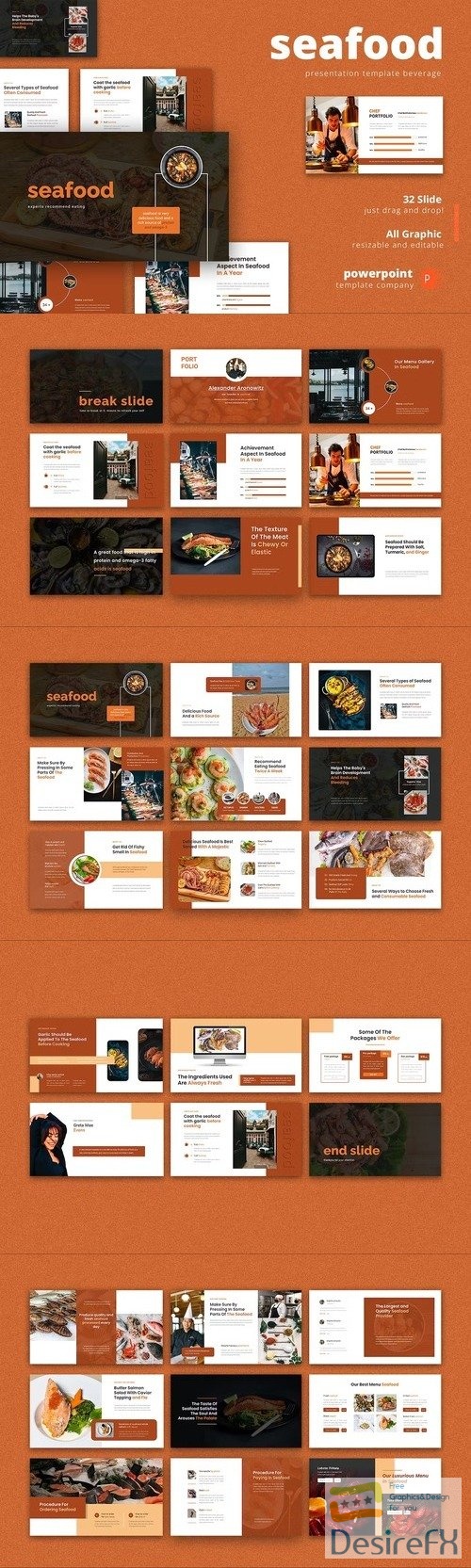 seafood – beverage and food Powerpoint Template