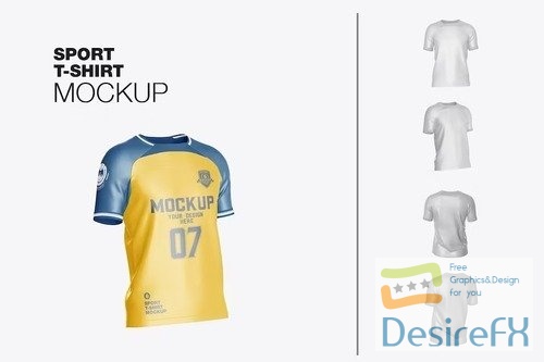 Set Soccer Men’s Sports T-shirt Mockup